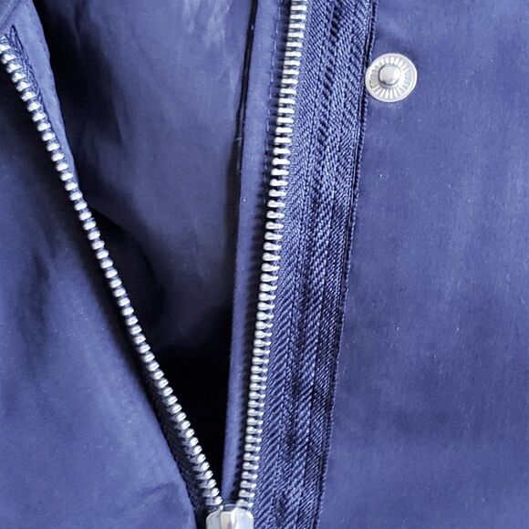 Bella Donna Moda Italiana Lightweight Jacket Hooded Utility S Navy Blue - Picture 8 of 9